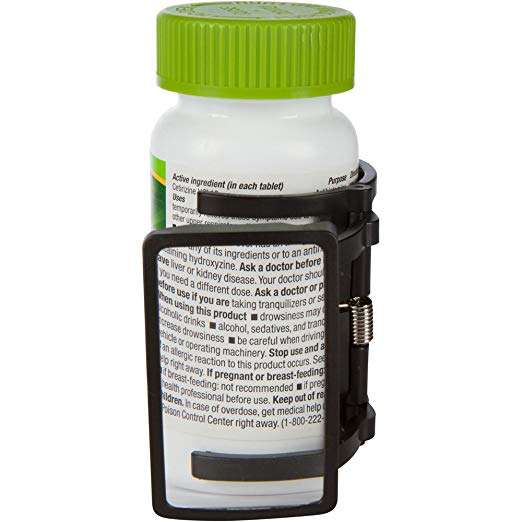 clip-on pill bottle magnifier