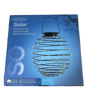Lumineo Solar Powered LED Metal Wire Lantern
