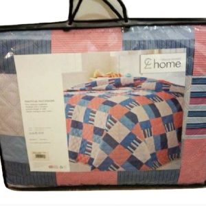Catherine Lansfield Nautical Patchwork Quilted Bedspread, 240 x 260 cm