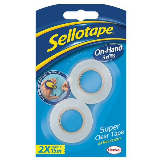 Sellotape On Hand Dispenser Refill Pack 0f 2