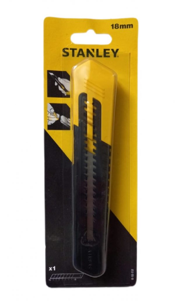 72x Stanley Retractable 18mm Safety Knife with Snap-off Blade