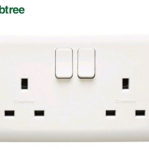 Crabtree Instinct 13A 2-Gang DP Switched Socket