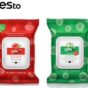 70x Yes To Tomatoes & Cucumbers Face Wipes( 30 wipes)