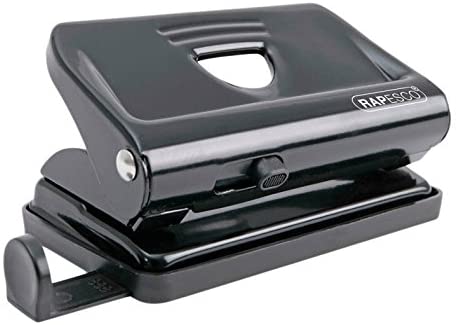 Rapesco 2-Hole Metal Punch with 12 Sheets Capacity - Black PF81OMB1