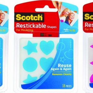 45x Scotch Restickable Shapes For Mounting (Packs of 18)