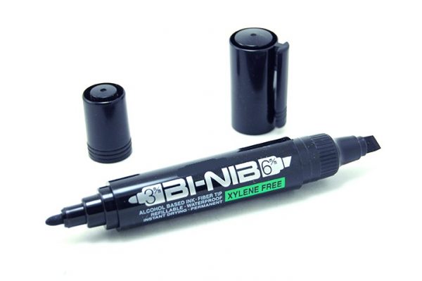 HAIJIAV Bi-Nib Alcohol based Black ink waterproof Permannet marker pens