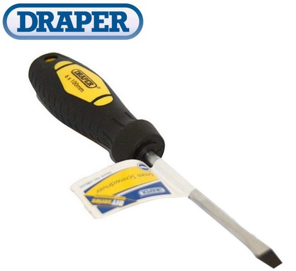 Draper Soft grip Slotted screwdriver