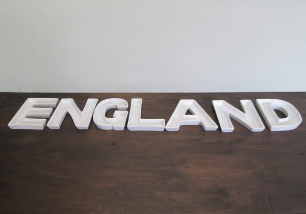 ENGLAND Ceramic Letters Serving Dishe