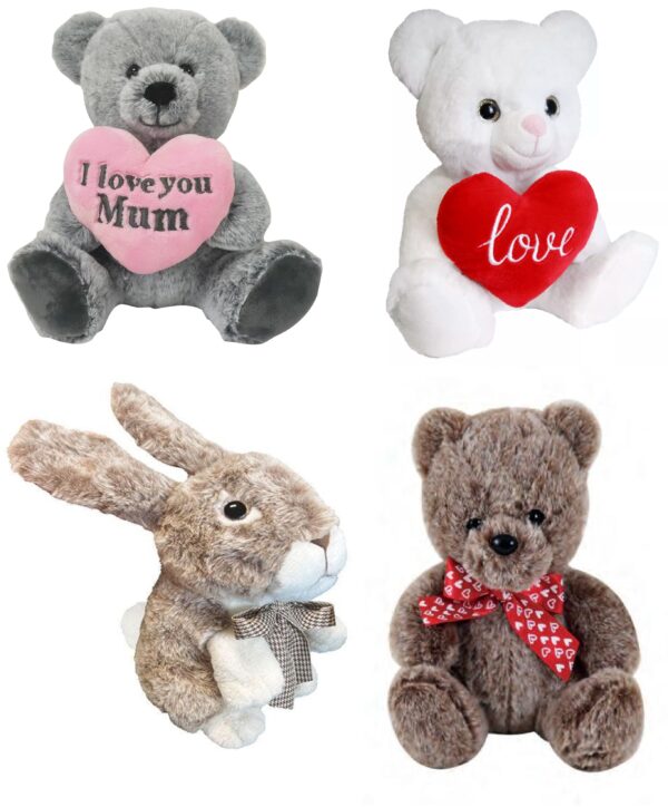 25x Eurowrap mixed Plush soft toys /Gift Teddy bears