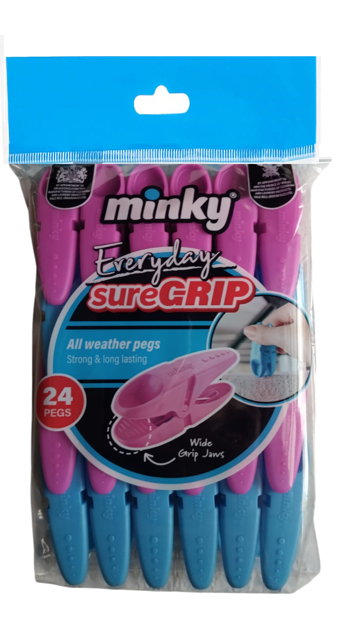 Minky Everyday SureGrip Pegs, Assorted color, Pack of 24 Minky Everyday SureGrip Pegs, Assorted color, Pack of 24