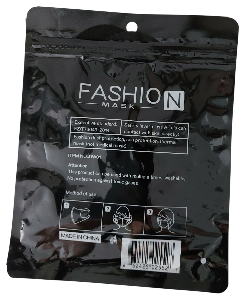 400x FASHION MASKS Reusable Washable Face Mask with Filter Valve/Black 400x FASHION MASKS Reusable Washable Face Mask with Filter Valve/Black