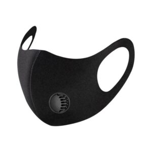 400x FASHION MASKS Reusable Washable Face Mask with Filter Valve/Black