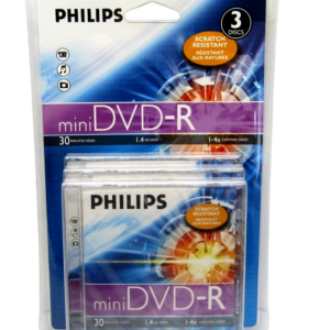 100x Pack3 Philips MINI DVD-R / 30Min 1.4GB Data Video Discs